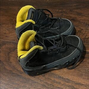 Kids Black and Yellow Sneakers